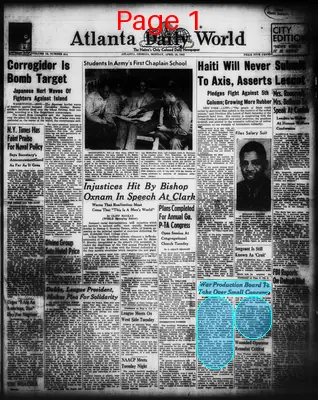 Page thumbnail for Atlanta Daily World