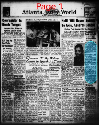 Page thumbnail for Atlanta Daily World