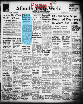Page thumbnail for Atlanta Daily World