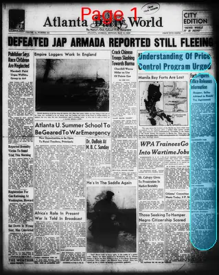 Page thumbnail for Atlanta Daily World