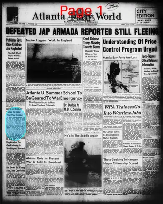 Page thumbnail for Atlanta Daily World