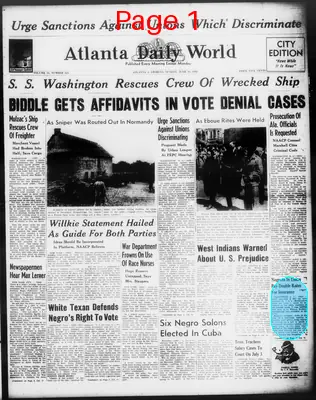 Page thumbnail for Atlanta Daily World