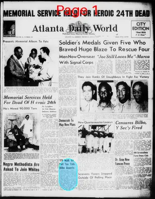 Page thumbnail for Atlanta Daily World