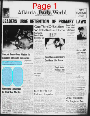 Page thumbnail for Atlanta Daily World
