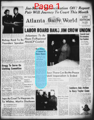 Page thumbnail for Atlanta Daily World