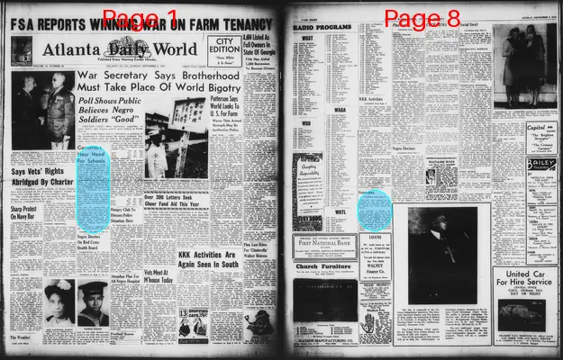 Page thumbnail for Atlanta Daily World
