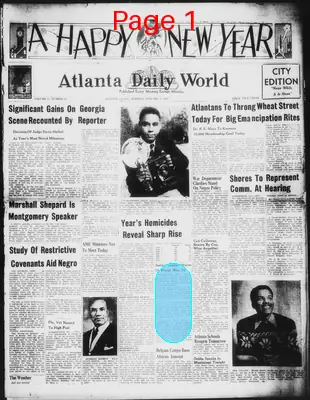 Page thumbnail for Atlanta Daily World