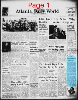 Page thumbnail for Atlanta Daily World