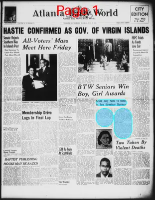 Page thumbnail for Atlanta Daily World