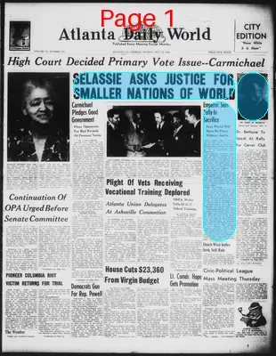 Page thumbnail for Atlanta Daily World