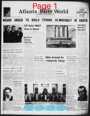Page thumbnail for Atlanta Daily World