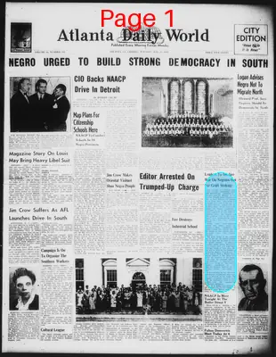 Page thumbnail for Atlanta Daily World
