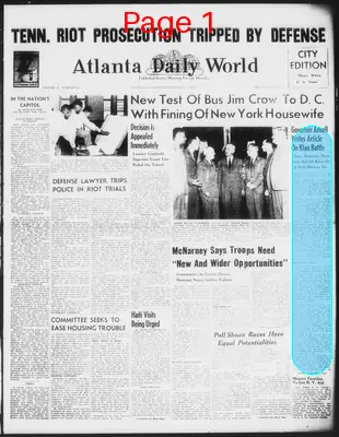 Page thumbnail for Atlanta Daily World