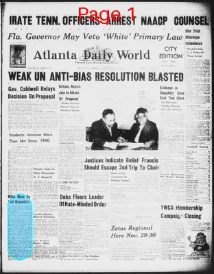 Page thumbnail for Atlanta Daily World