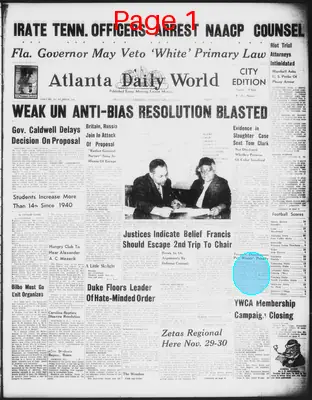 Page thumbnail for Atlanta Daily World