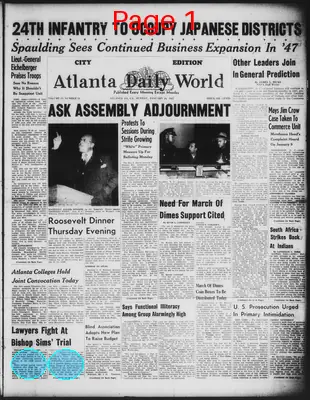 Page thumbnail for Atlanta Daily World