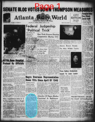 Page thumbnail for Atlanta Daily World