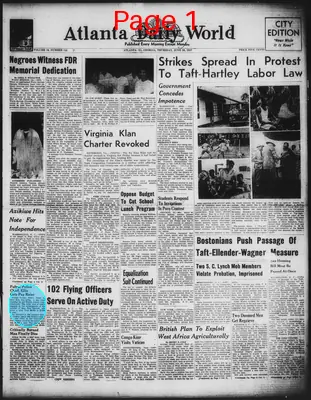 Page thumbnail for Atlanta Daily World