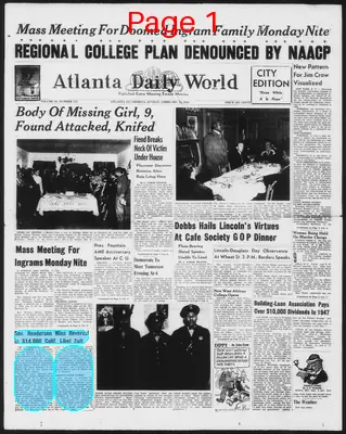 Page thumbnail for Atlanta Daily World
