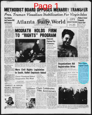 Page thumbnail for Atlanta Daily World