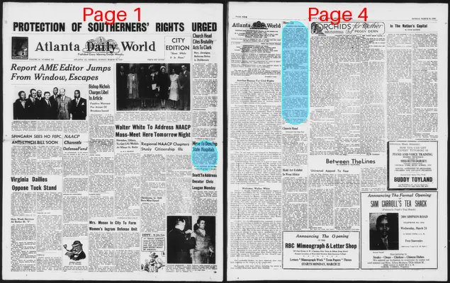 Page thumbnail for Atlanta Daily World