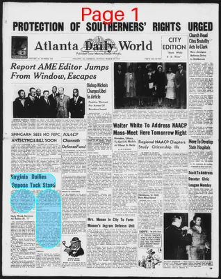 Page thumbnail for Atlanta Daily World