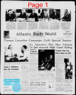 Page thumbnail for Atlanta Daily World