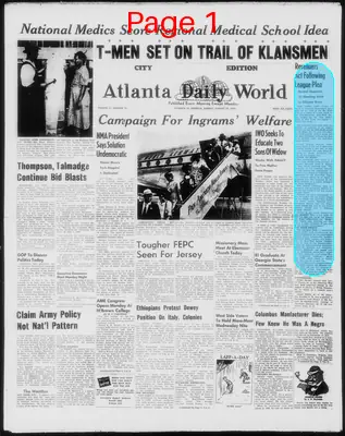 Page thumbnail for Atlanta Daily World