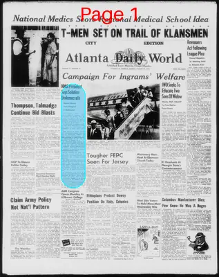 Page thumbnail for Atlanta Daily World