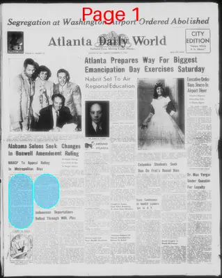 Page thumbnail for Atlanta Daily World