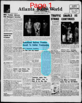 Page thumbnail for Atlanta Daily World