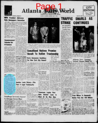 Page thumbnail for Atlanta Daily World