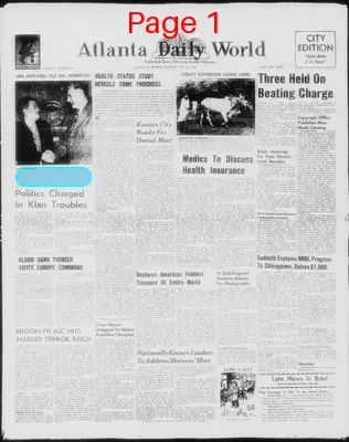 Page thumbnail for Atlanta Daily World