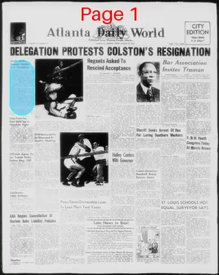 Page thumbnail for Atlanta Daily World