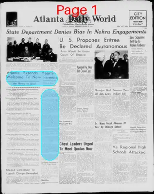Page thumbnail for Atlanta Daily World