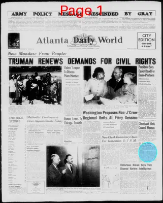 Page thumbnail for Atlanta Daily World