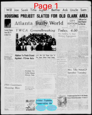 Page thumbnail for Atlanta Daily World