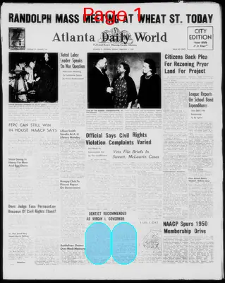 Page thumbnail for Atlanta Daily World
