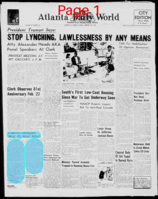 Page thumbnail for Atlanta Daily World
