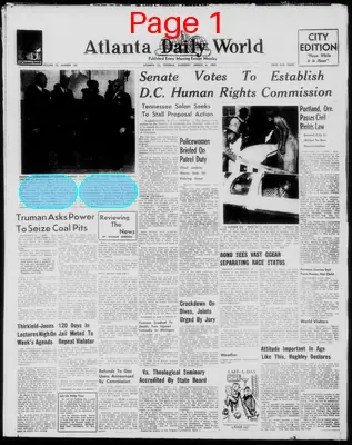 Page thumbnail for Atlanta Daily World