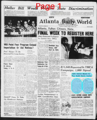 Page thumbnail for Atlanta Daily World