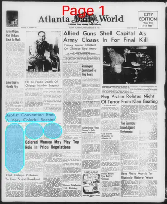 Page thumbnail for Atlanta Daily World
