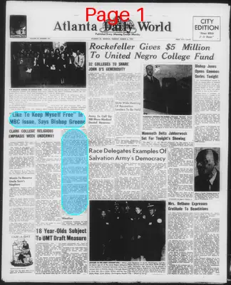 Page thumbnail for Atlanta Daily World