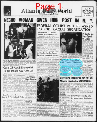 Page thumbnail for Atlanta Daily World