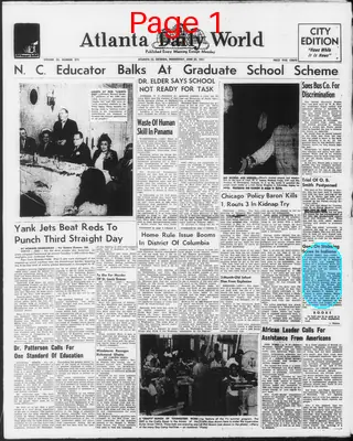Page thumbnail for Atlanta Daily World