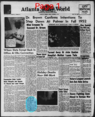 Page thumbnail for Atlanta Daily World