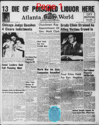 Page thumbnail for Atlanta Daily World