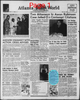 Page thumbnail for Atlanta Daily World