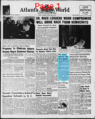 Page thumbnail for Atlanta Daily World