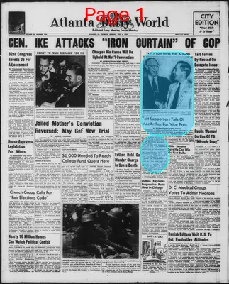 Page thumbnail for Atlanta Daily World